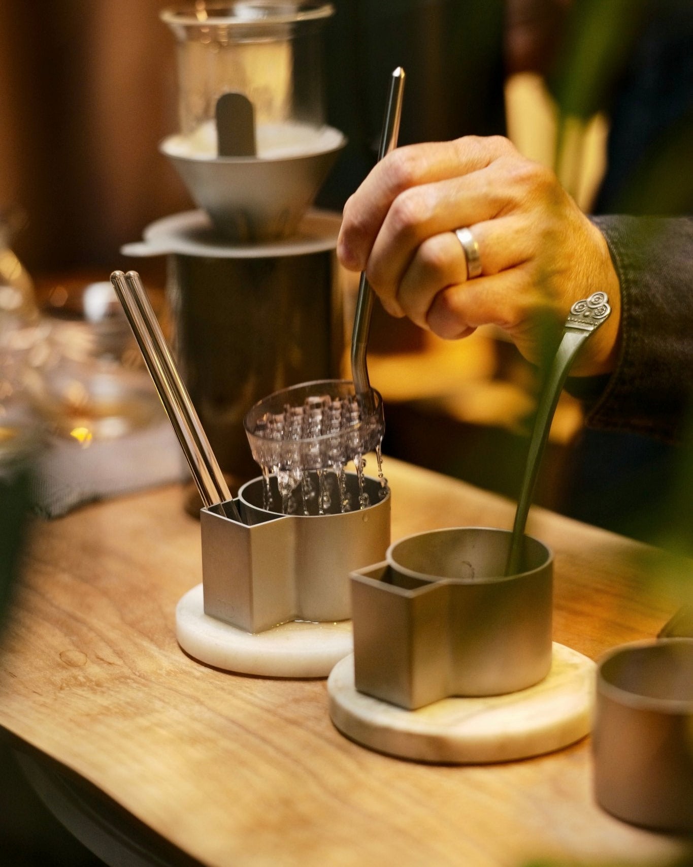 COLUM Mini Dripper | Stainless Steel + Glass Coffee Brewer